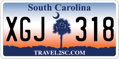 SC license plate XGJ318