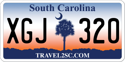 SC license plate XGJ320