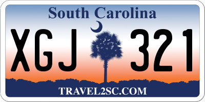 SC license plate XGJ321