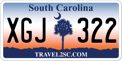 SC license plate XGJ322
