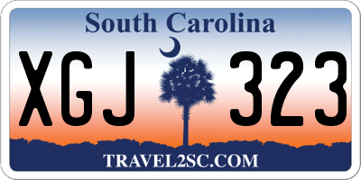 SC license plate XGJ323