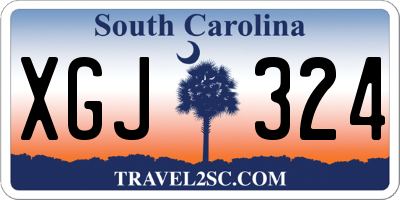 SC license plate XGJ324