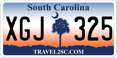 SC license plate XGJ325