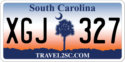 SC license plate XGJ327