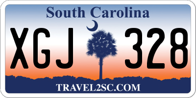SC license plate XGJ328