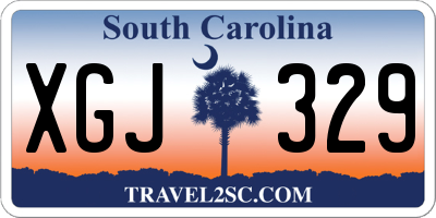 SC license plate XGJ329