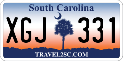 SC license plate XGJ331