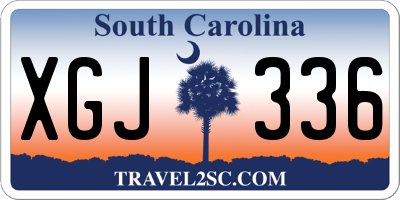 SC license plate XGJ336