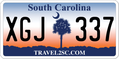 SC license plate XGJ337