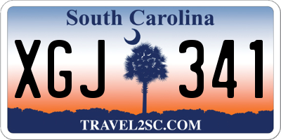 SC license plate XGJ341