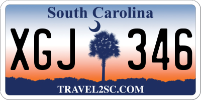 SC license plate XGJ346