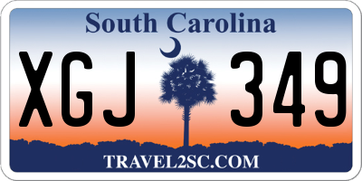 SC license plate XGJ349