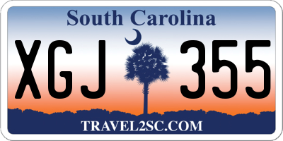 SC license plate XGJ355
