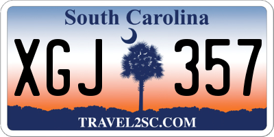SC license plate XGJ357