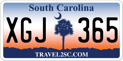 SC license plate XGJ365