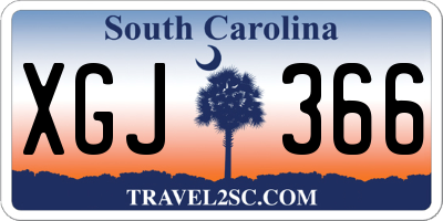 SC license plate XGJ366