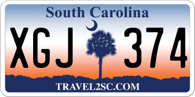 SC license plate XGJ374