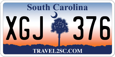 SC license plate XGJ376