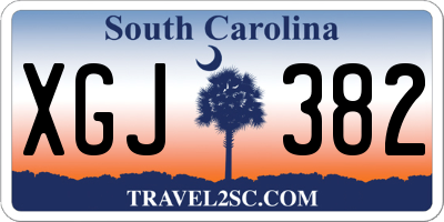 SC license plate XGJ382