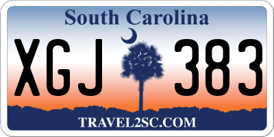 SC license plate XGJ383
