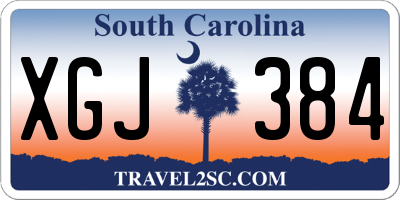 SC license plate XGJ384