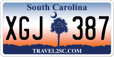 SC license plate XGJ387