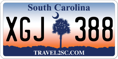 SC license plate XGJ388