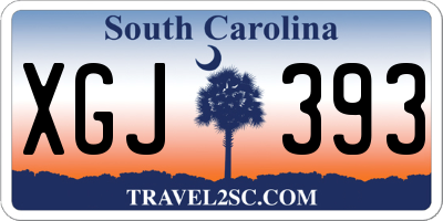 SC license plate XGJ393