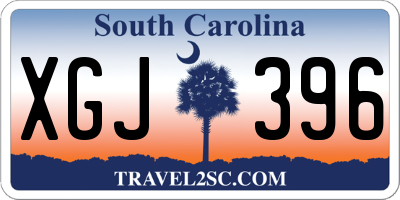 SC license plate XGJ396