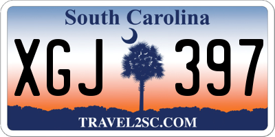 SC license plate XGJ397