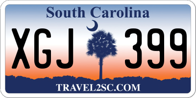 SC license plate XGJ399