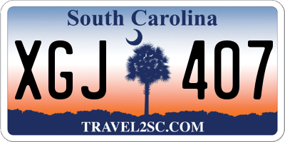 SC license plate XGJ407