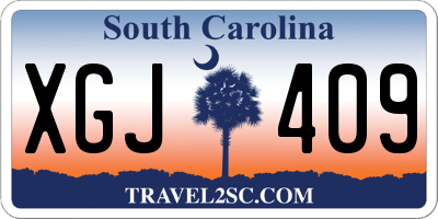 SC license plate XGJ409