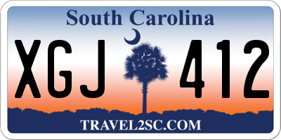 SC license plate XGJ412