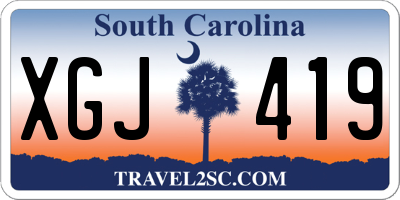 SC license plate XGJ419