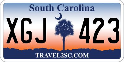 SC license plate XGJ423