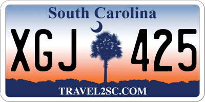SC license plate XGJ425