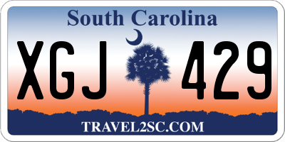 SC license plate XGJ429