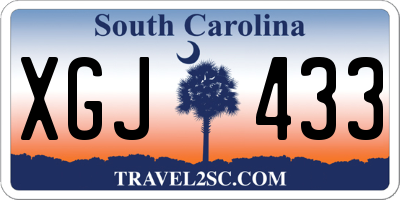 SC license plate XGJ433