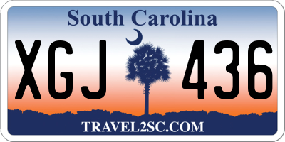 SC license plate XGJ436