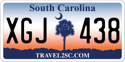 SC license plate XGJ438