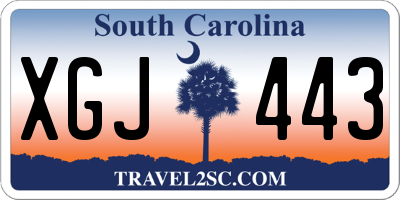 SC license plate XGJ443