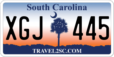 SC license plate XGJ445