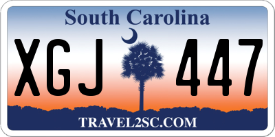 SC license plate XGJ447