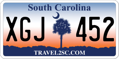 SC license plate XGJ452
