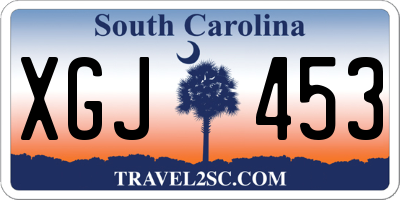 SC license plate XGJ453