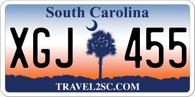 SC license plate XGJ455