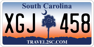 SC license plate XGJ458