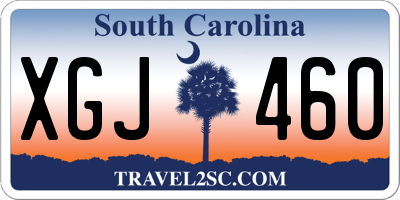 SC license plate XGJ460