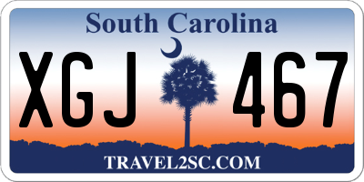 SC license plate XGJ467